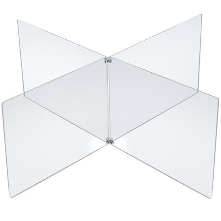 Azar Displays Clear Acrylic 4-Way Divider Shield 179144